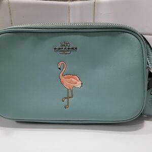 Coach Aqua Flamingo Crossbody Bag